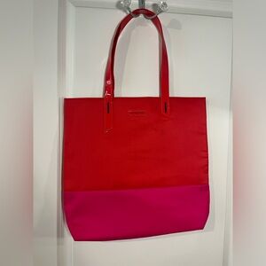 Lancôme Paris Bright Red Flamingo All Over Print Inside Over the Shoulder Tote